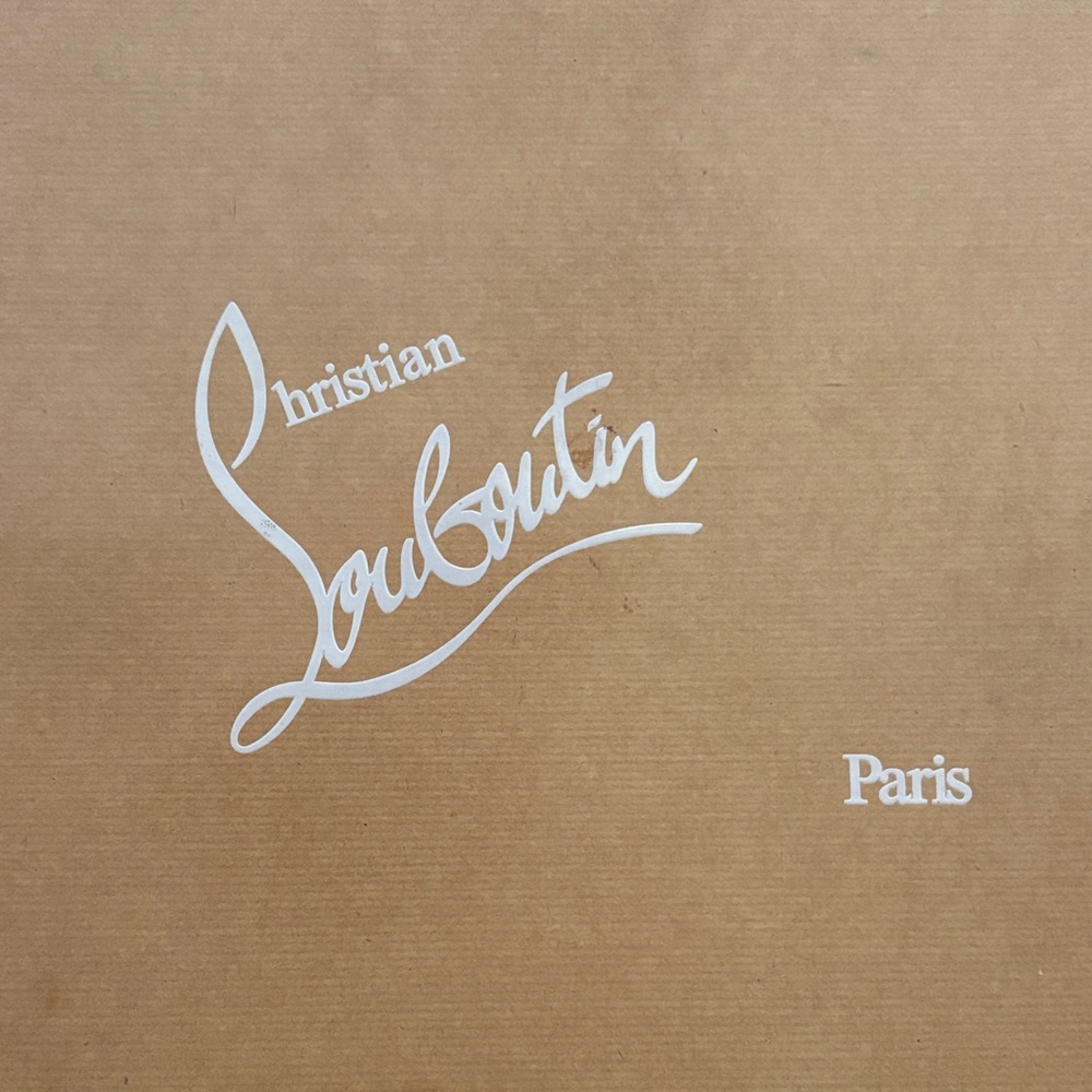 Christian Louboutin Tan Box with White Logo